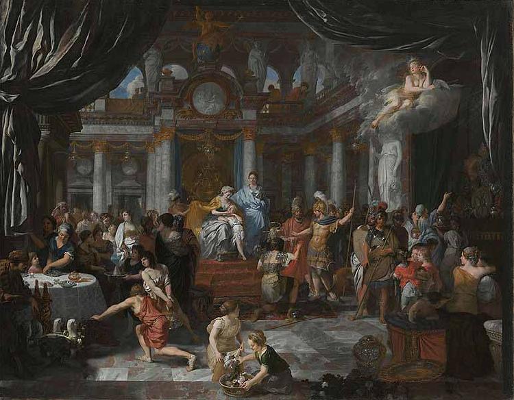 Gerard de Lairesse Aeneas beim Festmahl der Dido oil painting image